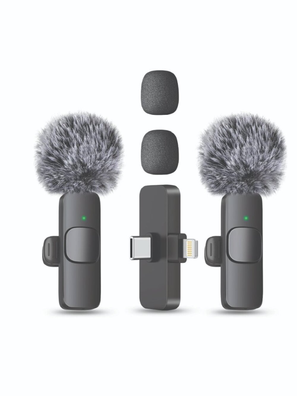 MAYBESTA Wireless Mini Microphone for iPhone, Android Phone - 2 Pack